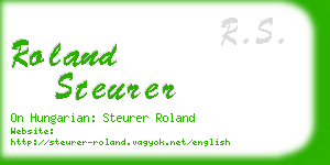 roland steurer business card